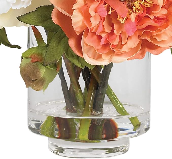 Nearly Natural 4689 Mini Peony Silk Arrangement,Assorted 10 x 10 x 10