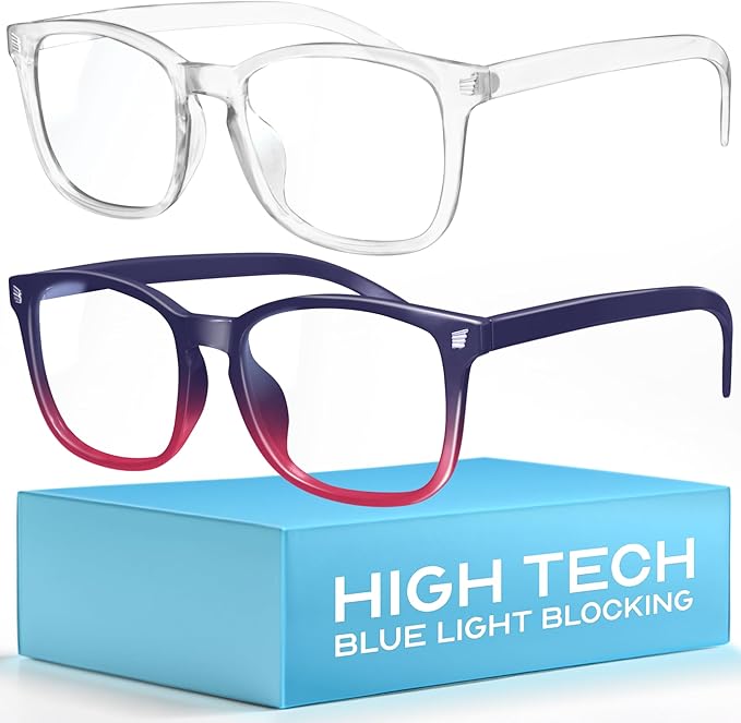 livho High Tech Blue Light Glasses - Advanced Blue Light Blocking Computer Glasses - Screen Fatigue & UV Protection