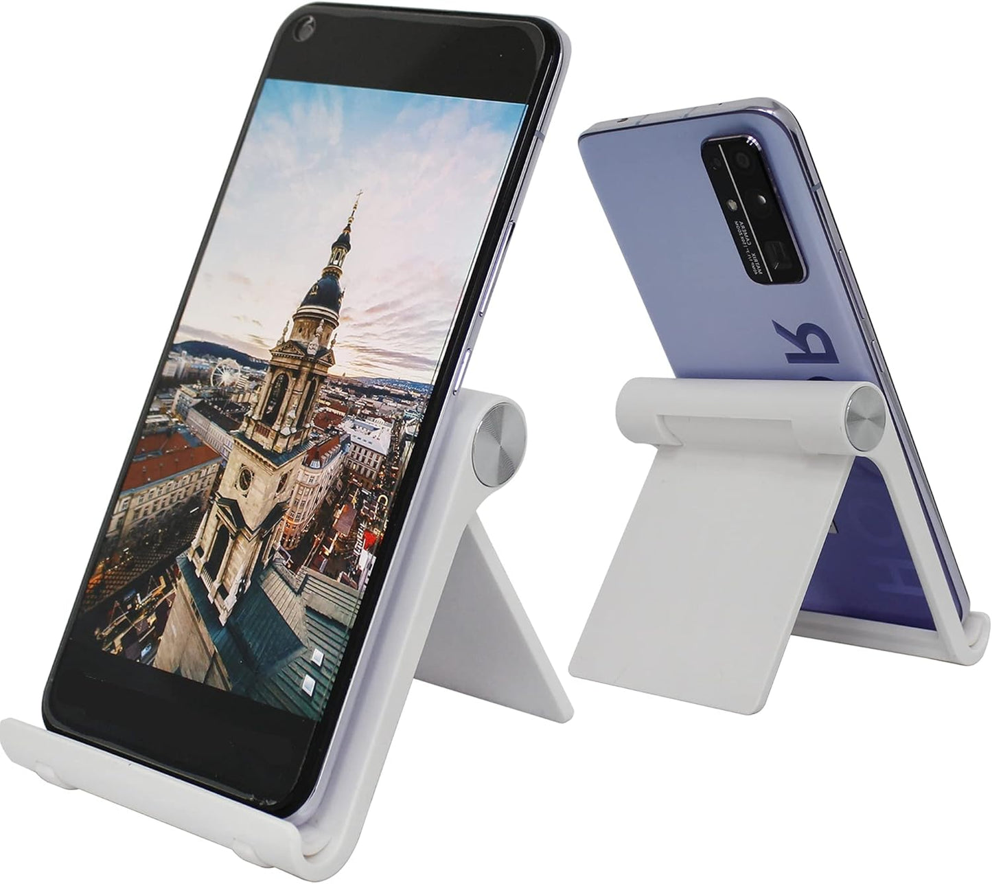 Mayten Foldable Cell Phone Stand for iPhone, Adjustable Holder for iPhone 15/14/13/12/11/Pro/Max/SE, White