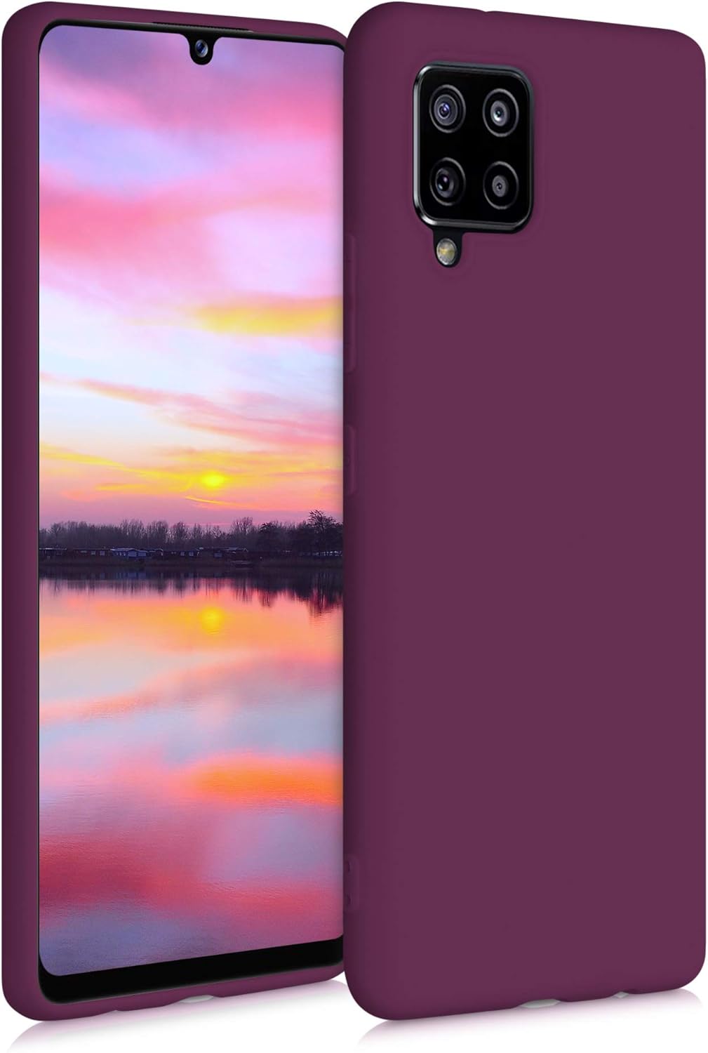 kwmobile Case Compatible with Samsung Galaxy A42 5G - Soft Slim Protective TPU Silicone Cover - Bordeaux