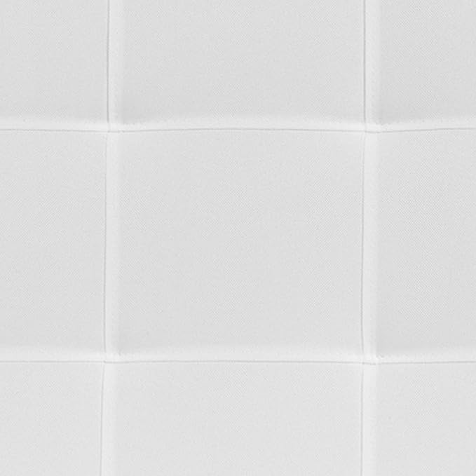 Flash Furniture Bedford Tufted Upholstered King Size Headboard in White Fabric