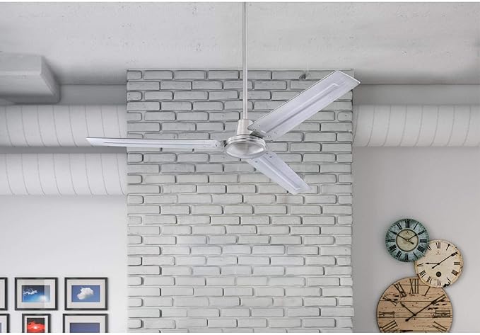 Westinghouse 7238100 Jax, Modern Industrial Style Ceiling Fan with Remote Control, 56 Inch, Brushed Nickel Finish