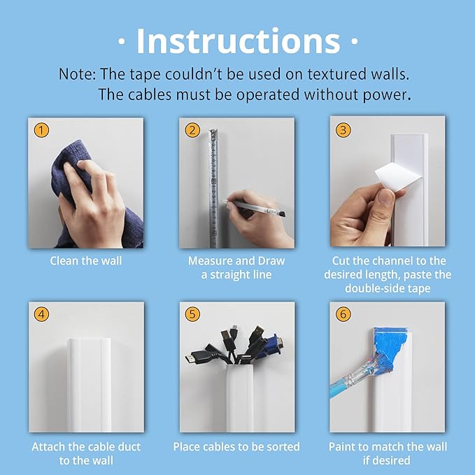 ZhiYo TV Cord Cover for Wall, 32 inch Cable Concealer, Cord Hider for Wall Mounted TV, Paintable Wire Cover to Hide Wires, Black Cable Raceway Kit, 2X L15.8in W1.5in H0.75in