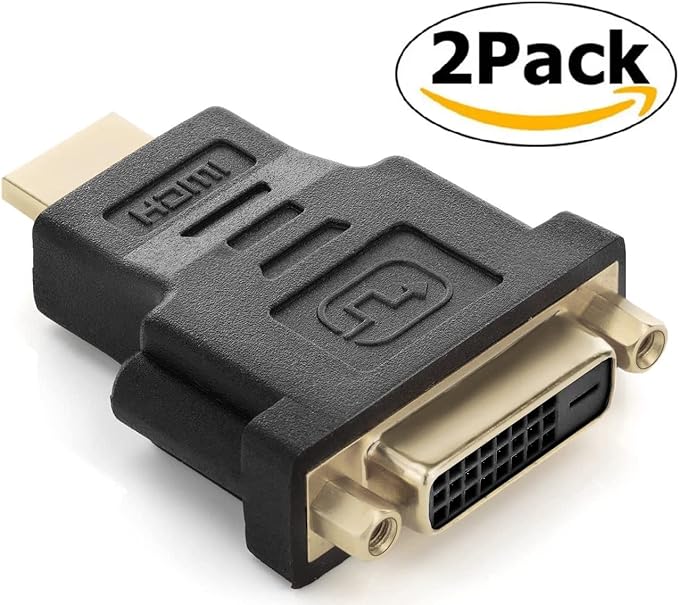 HDMI Male to DVI Female Adapter 2 Pack