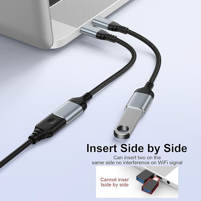 USB C to USB 3.0 Adapter, OTG Adapter for Android iPhone 16e/16/16 Pro/16 Pro Max/16 Plus/15/15 Pro/15 Pro Max/15 Plus, Type C Male to USB Female OTG Cable for Samsung Galaxy S25, MacBook Pro, Camera