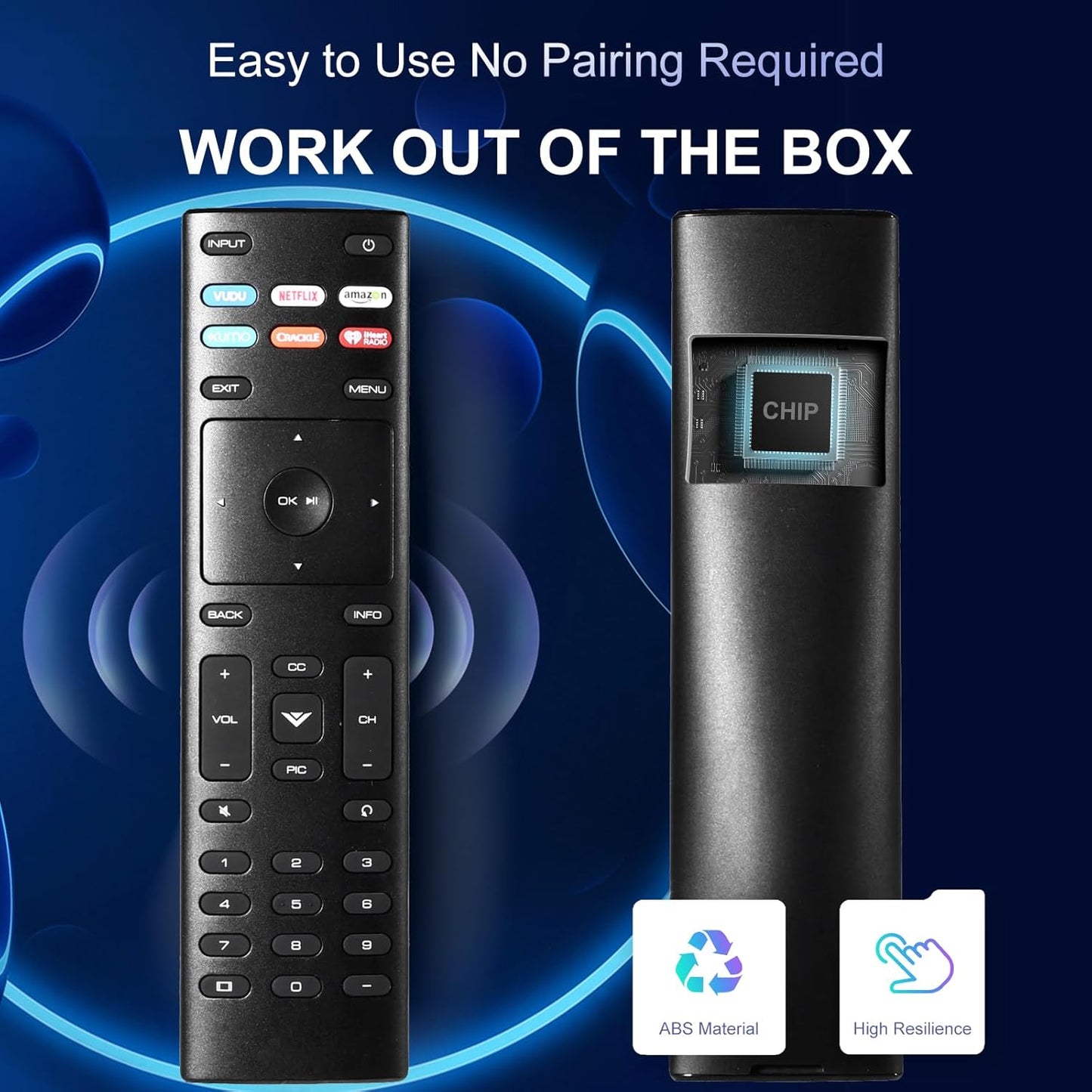 XRT136 Universal Replacement Remote Control for All Vizio Smart TVs, Compatible with D-Series M-Series P-Series V-Series