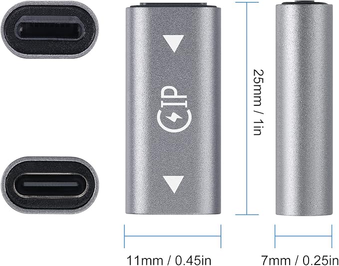 BOLS USB-C Women to Female Adapter (2PCS) for Data Synchronization and Charging, Compatible with Huawei P10 and Other C Devices, Compatible with iPhone, MacBook and Other Compatible interfaces……