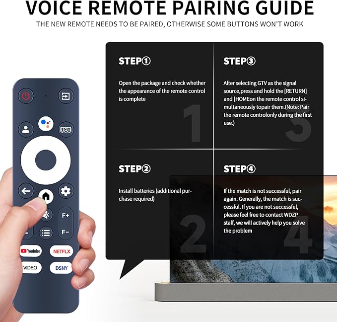 New Voice Remote Control fit for PUTRIMS 4K Projector K12 with Google Voice Assistant & Voice Function