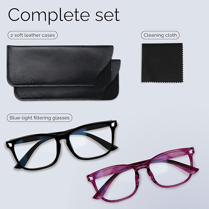 livho High Tech Blue Light Glasses - Advanced Blue Light Blocking Computer Glasses - Screen Fatigue & UV Protection