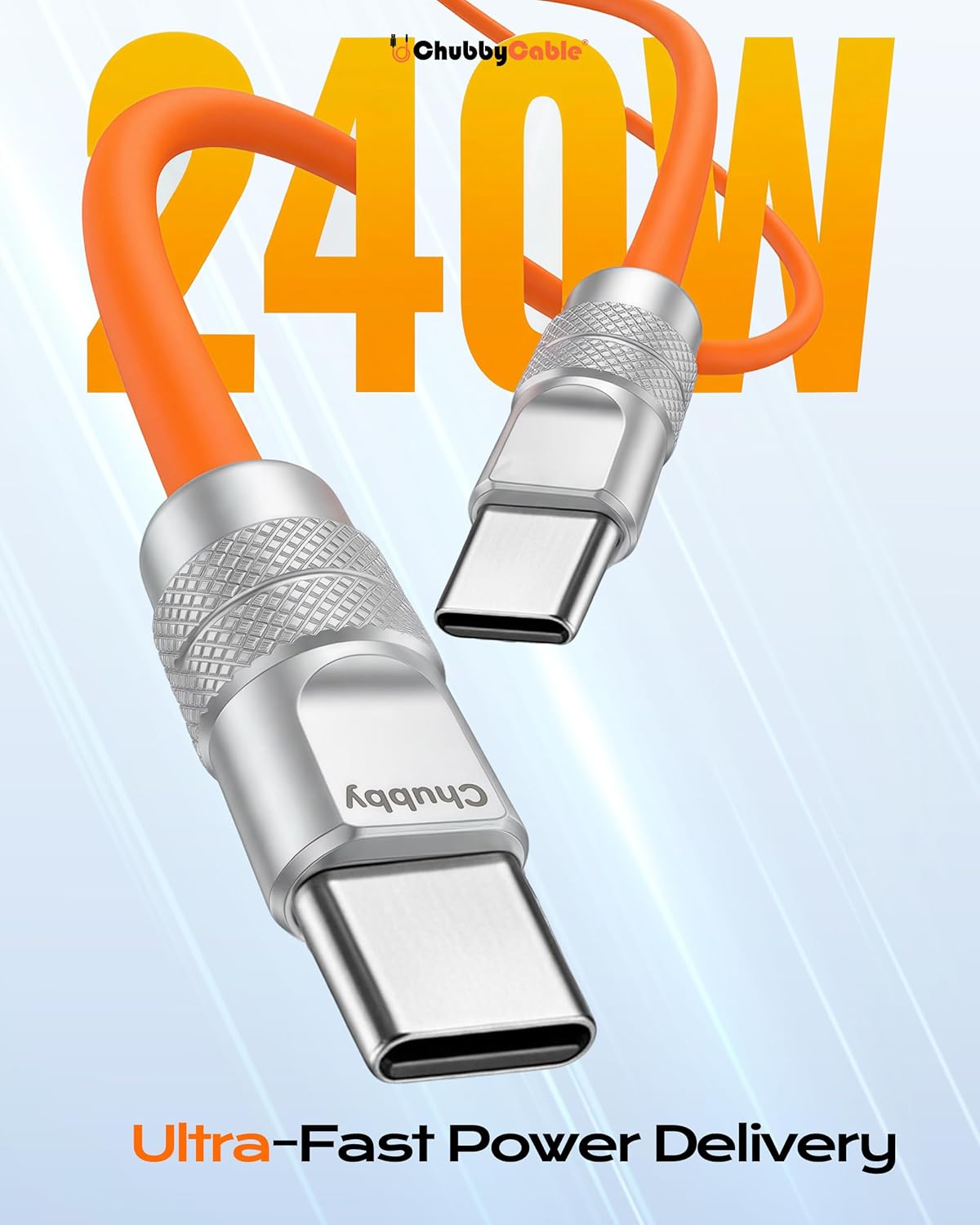 2.0 120W 17-15 13.1FT chubbycable Chubby USB C Fast Charging Cable Silicone Soft Durable USB C Cable Extra Thick