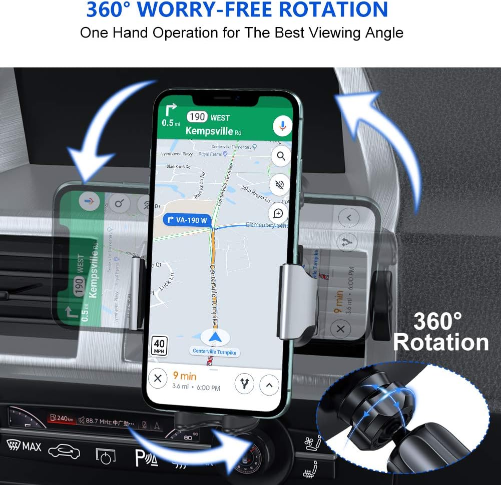 Miracase Upgraded-2nd Generation Universal Phone Holders for Car, Hands Free Air Vent Mount, Compatible with iPhone