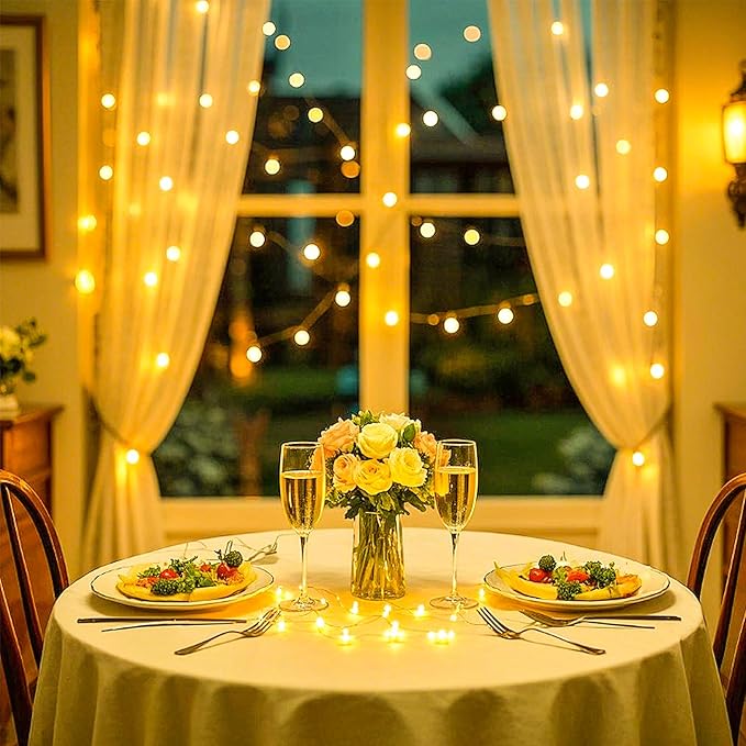 Ehome Fairy Lights, USB Operated Fairy Light Plug in 33ft 100 Led Waterproof String Lights Copper Wire Decorative String Light for Bedroom Indoor Christmas Wedding Party Patio Window