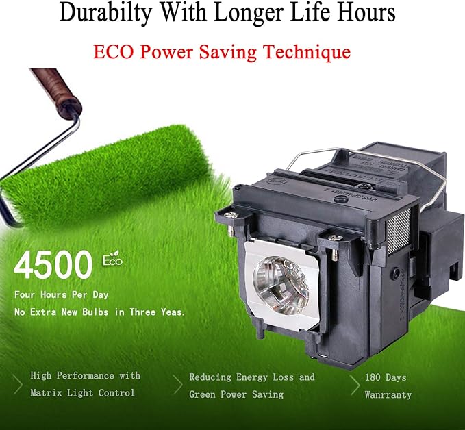 EWO'S ELP91 Replacement lamp Bulb for Epson-ELPLP91-BrightLink 695Wi 685Wi-PowerLite 680 685W 685Wi EB-680 EB-680S EB-685W EB-685Wi EB-685Ws EB-695Wi Projectors