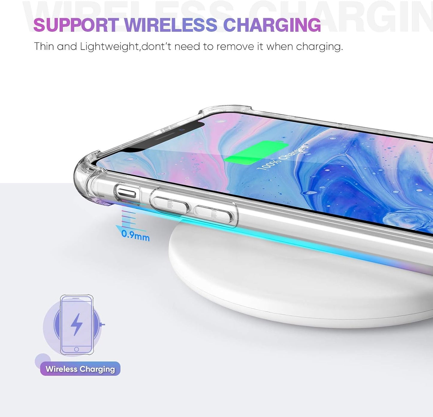 ORIbox Clear Case for iPhone 11 Pro Max - Shockproof Protection with 4 Corners for Women, Men, Kids