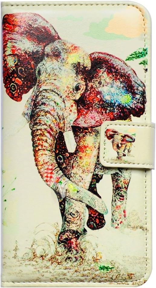 Galaxy A51 Case, Elephant Pattern Leather Flip Wallet Cover with Card Slot Holder for Samsung