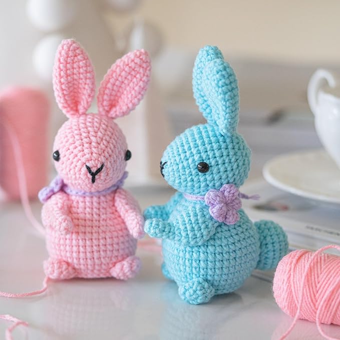 Wizardi Amigurumi DIY Crochet Kit - Rabbits F07N8-M172
