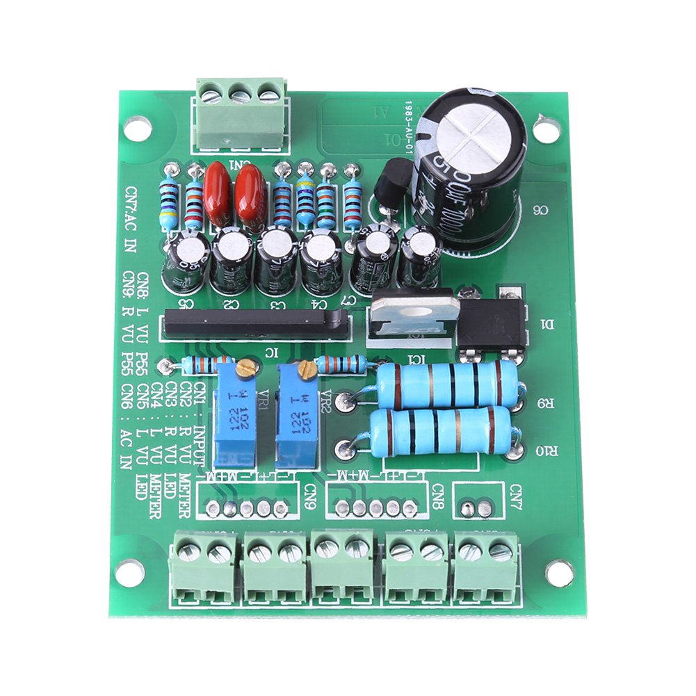YWBL-WH 2PCS 12-15V/300mA VU Meter Warm Back Light Recording+Audio Level Amp with Driver Board.