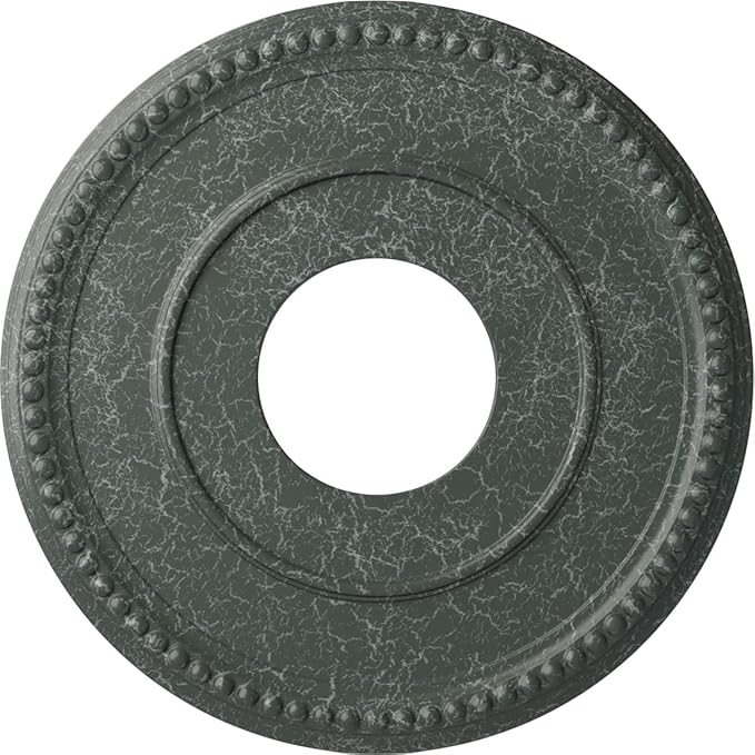 Ekena Millwork CM12BRAGC 12-1/2" x 3-7/8" x 3/4" Bradford Ceiling Medallion, Athenian Green Crackle