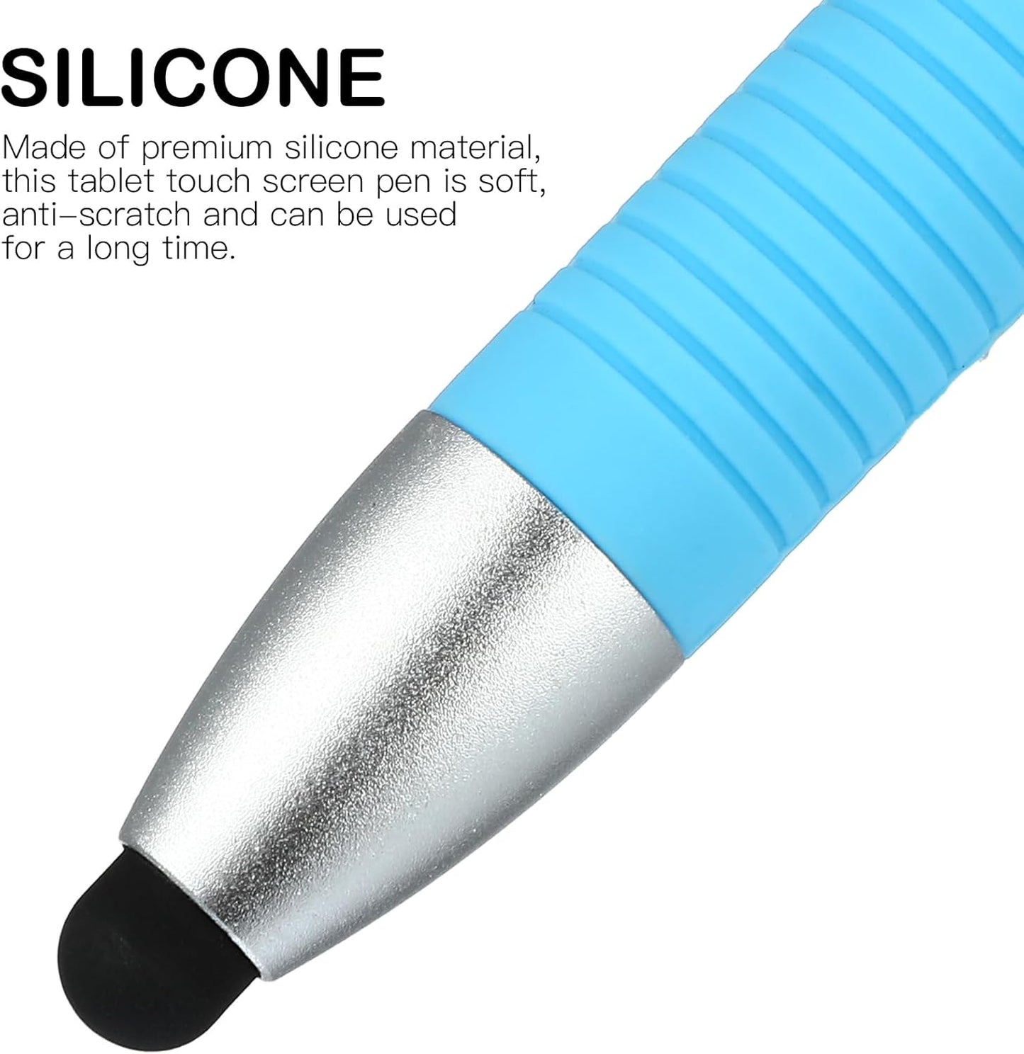Kid-Friendly Touch Screen Pens, 3 pcs Stylus + 3 pcs Anti-Lost Ropes, Silicone Anti-Slip Tablet Stylus Compatible