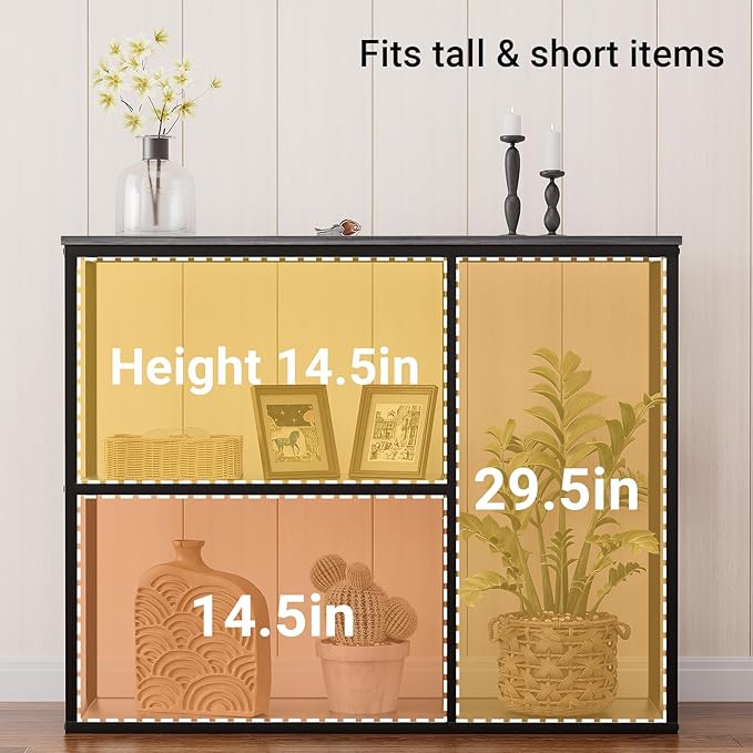 WOHOMO Console Table, 12 Inch Narrow Entryway Table with 3-Tier Storage Shelves 31.5 Inch Industrial Sofa Table Small Hallway Table for Living Room Grey