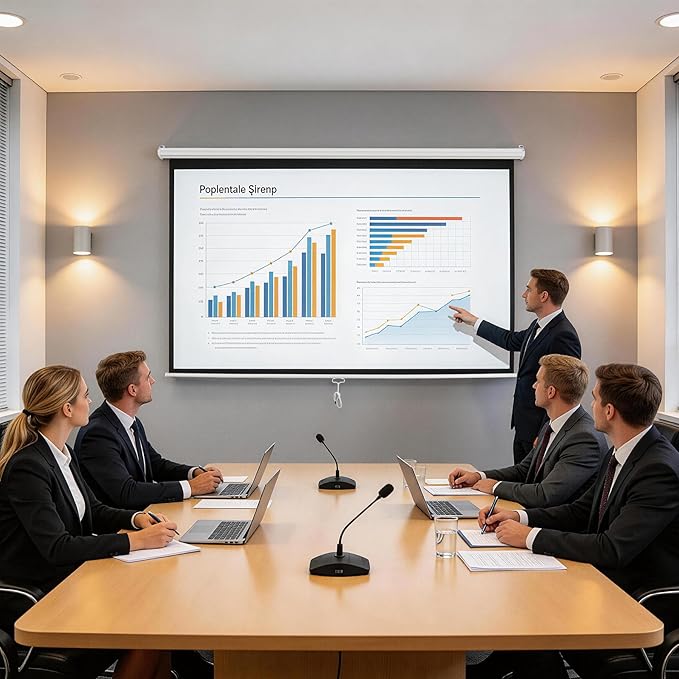 100 Inch Projection Screen Outdoor Indoor 16:10 HD Foldable Manual Pull Down Projector Screen for Movie Home Backyard Theater Cinema Office Video Game, White
