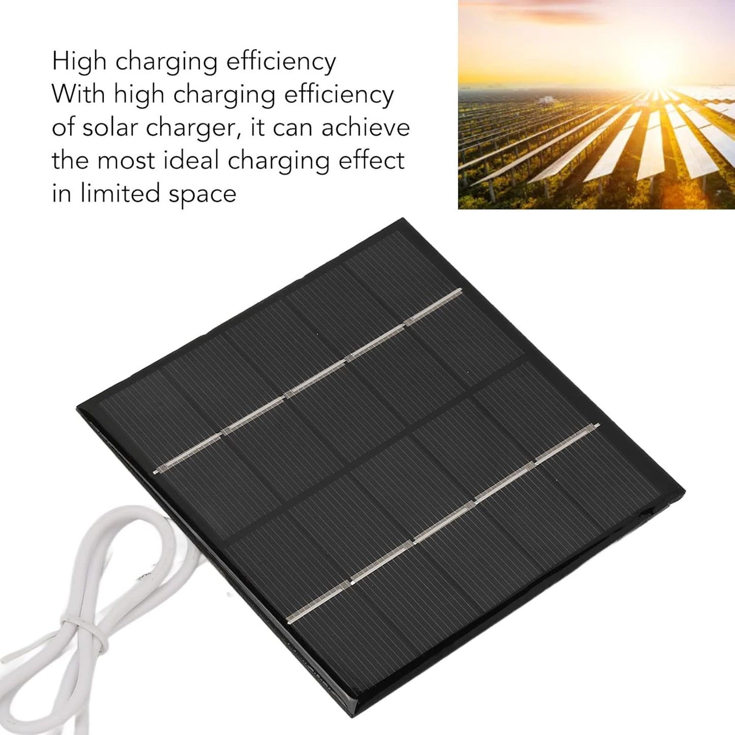 Mini USB Solar Panel Portable Polycrystalline Charger for Mobile Phone and Outdoor 1.2W 5V