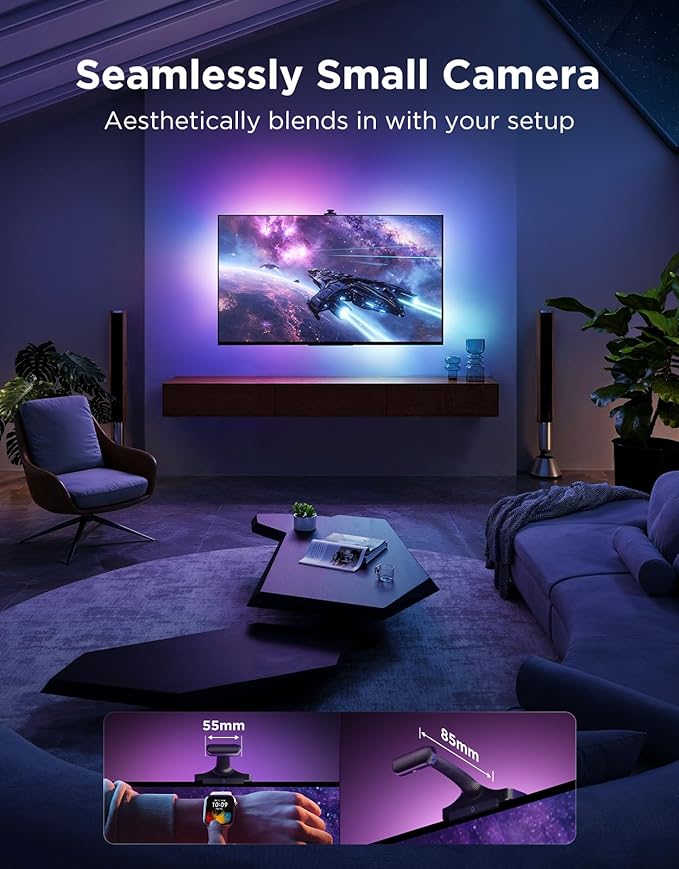 Govee TV Backlight 3 Pro with HDR Triple Camera, 16.4ft 5-in-1 RGBWWIC LED Strip Lights That Change with 75-85 Inch TVs, 75LEDs/m, Supports AI Filter, Smart App and Voice Control, DreamView Sync