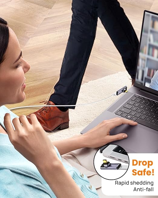 Upgraded Magnetic USBC to USB C Adapter, 140W PD Fast Charging, Thunderbolt 4 Type-C 4.0 Extender, 40Gpgs Elbow 90 Degree for MacBook Pro 2022 2021 2020 2019 2018 16 15 14 13 Inch Fast Charging