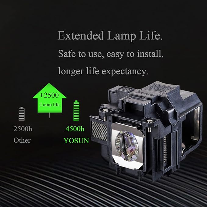 YOSUN V13h010L78 Projector Lamp for Epson ELPLP78 Powerlite Home Cinema 2030 2000 730hd 725hd 600 vs230 vs330 vs335w ex3220 ex6220 ex7220 ex7230 ex7235 Projector Replacement Bulb