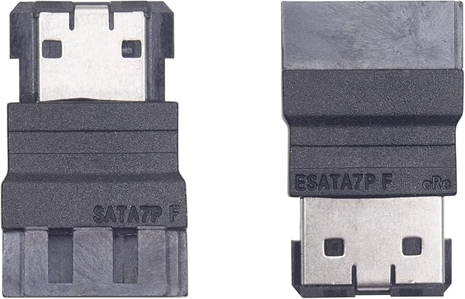 Duttek SATA to ESATA Adapter, Sata Adapter, ESATA 7Pin Female to Male Extende Connector. (2Pack)