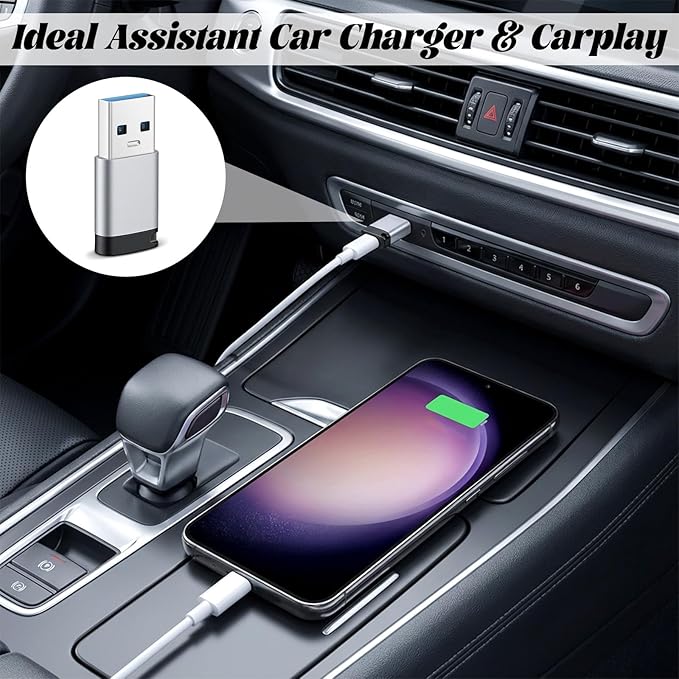 2 Pack USB C Female to USB Male Adapter, USB2.0 Converter, Type C to-USB a Charger Cable Converter for Laptop Car Charger Headphone Computer Hub