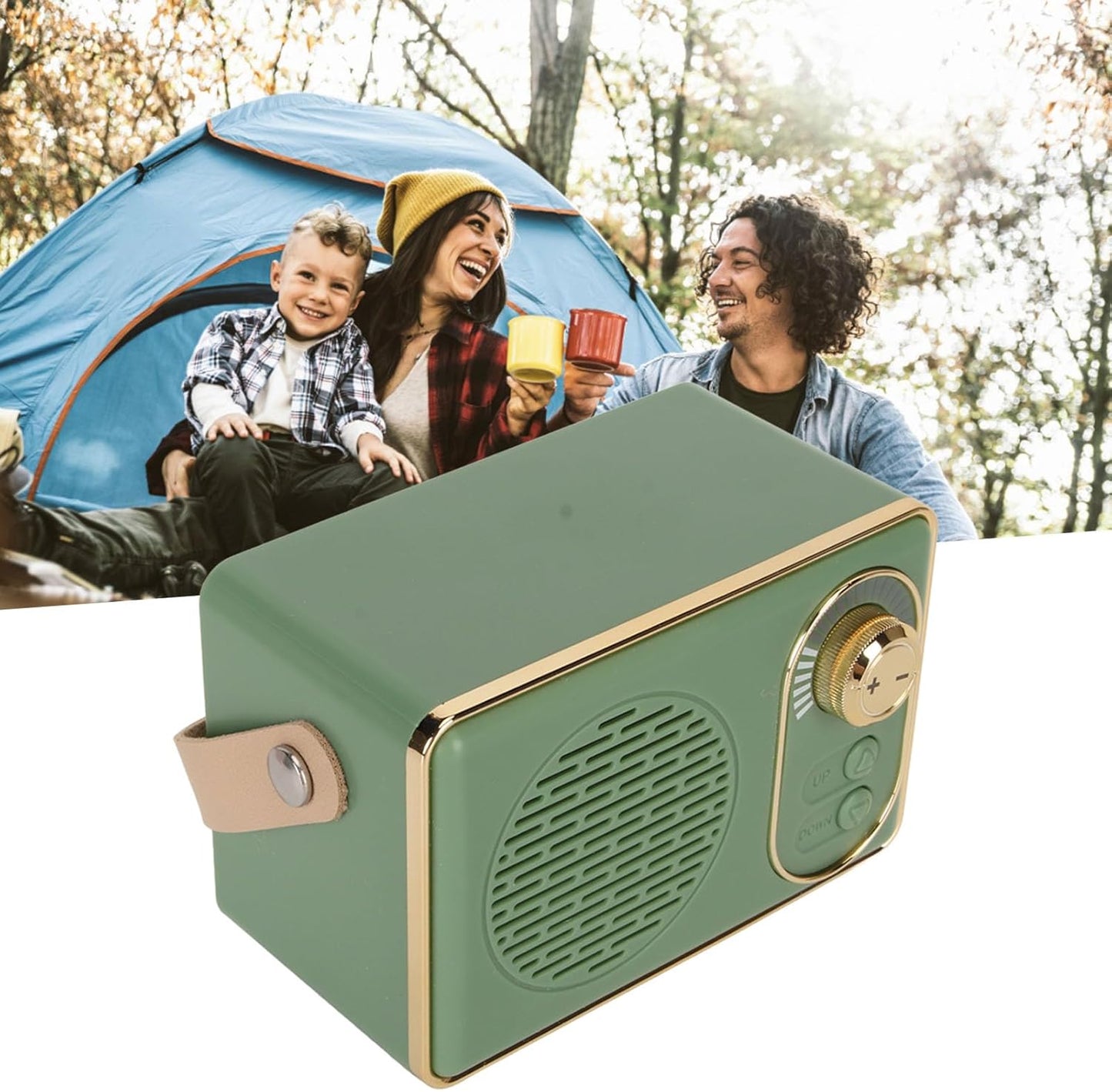 Zopsc Retro Bluetooth Speaker, Vintage Speaker with Lovely Old Fashioned Design, Bluetooth 5.0, Card AUX Input, USB
