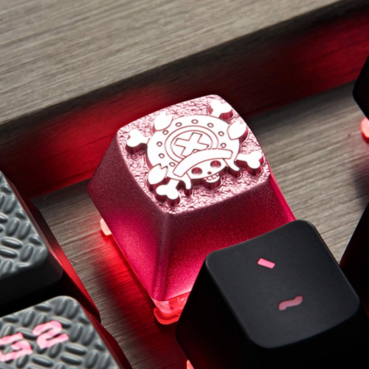 ZOMOPLUS Custom Anime Keycap, 1pc Anime Flag Keycap for Mechanical Keyboard, Suitable for Cherry Gateron Switches (Pink)