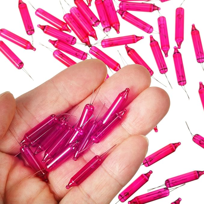 Mudder 200 Count 2.5V Christmas 50/100/150/200 Count Mini Incandescent Wire String Lights Replacement Bulbs Indoor/Outdoor Christmas Lights Decorations for Home Xmas Tree(Pink)