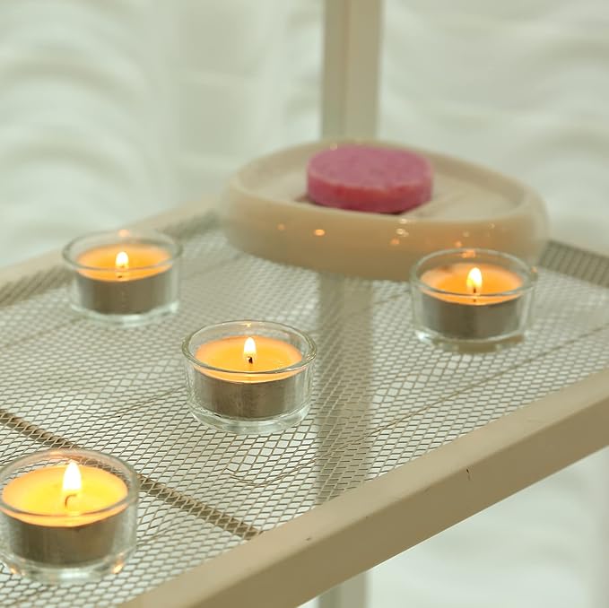GOLDEAL 30 PCS Small Clear Glass Tealight Candle Holders,Tealight Holders Bulk Use for Weddings Parties Dinner,for 1.5" Tealight. as Well as Candle Mould…