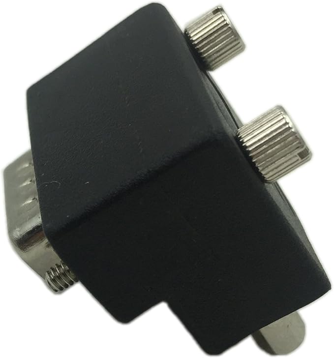 CERRXIAN 90 Degree DB9 9 Pin RS 232 Male to Female Serial Gender Changer Extension Cable Converter Adapter Coupler