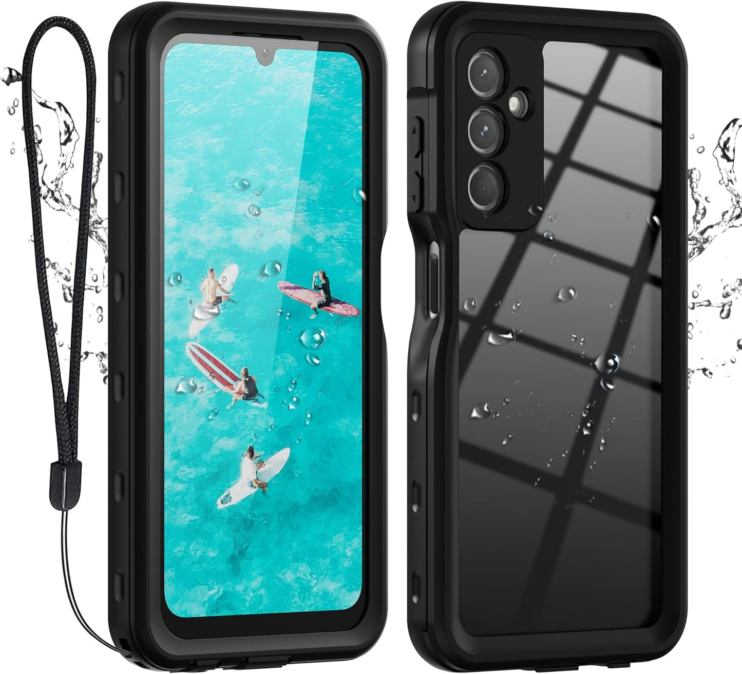 Samsung Galaxy A24 4G/A25 5G Phone Case, Waterproof Full Body Protective with Clear Lens/Camera/Screen Protector