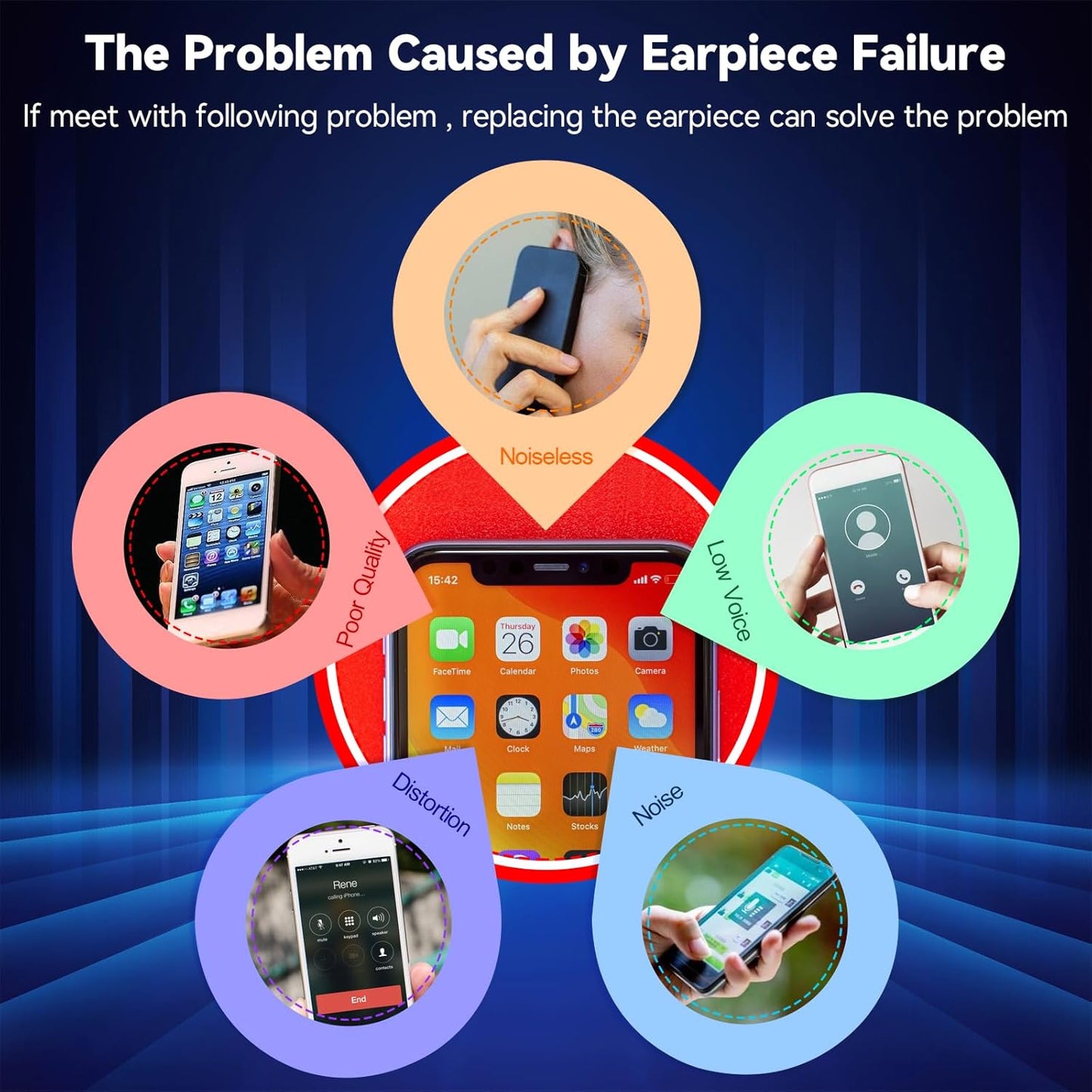 Earpiece Speaker for iPhone 11 Pro, Ear Speaker Replacement for iPhone 11 Pro Speaker Assembly with Light Proximity
