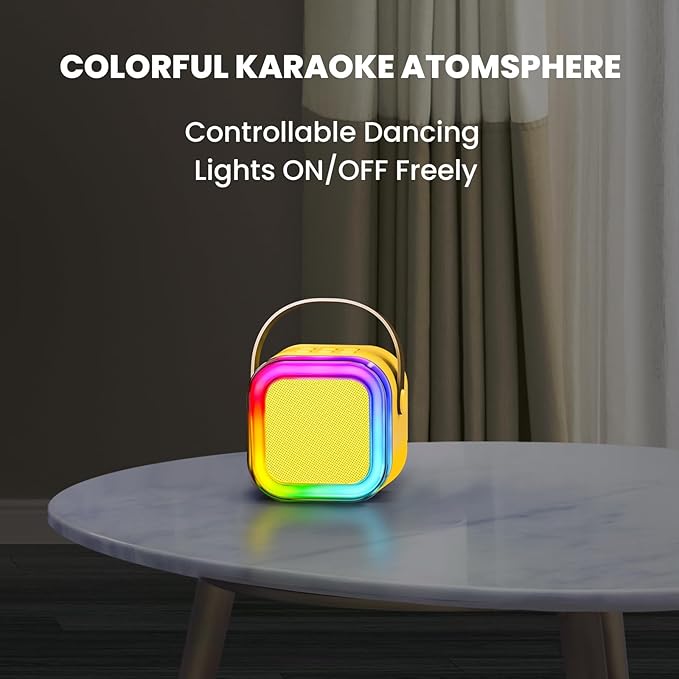 IROO Mini Karaoke Machine for Kids, 2025 TOP Toys Birthday Gifts Ideas for Girls Ages 4, 5, 6, 7, 8, 9, 10, 12+ Years Old, Portable MP3 Player with 2 Wireless Mics for Party