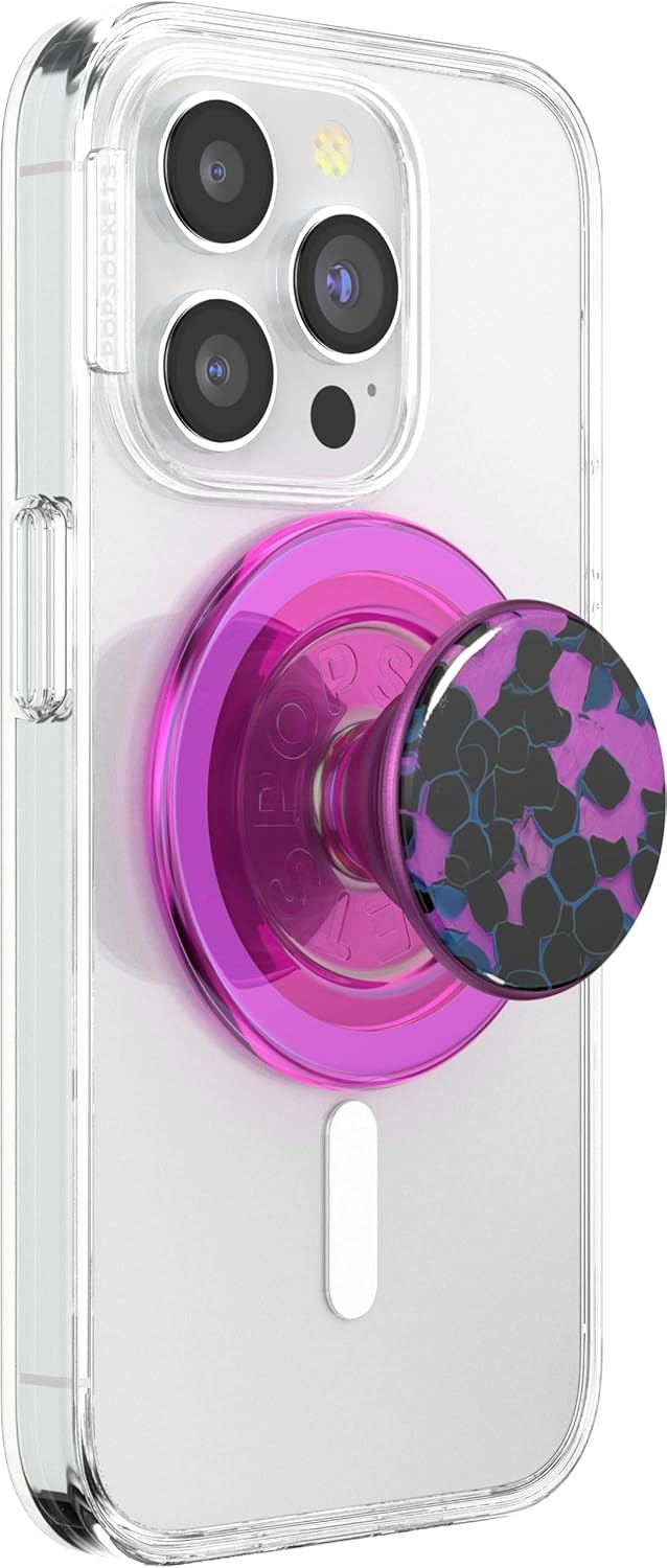 Purple Prism PopSockets Phone Grip with MagSafe Compatibility, Wireless Charging Compatible Phone Holder.