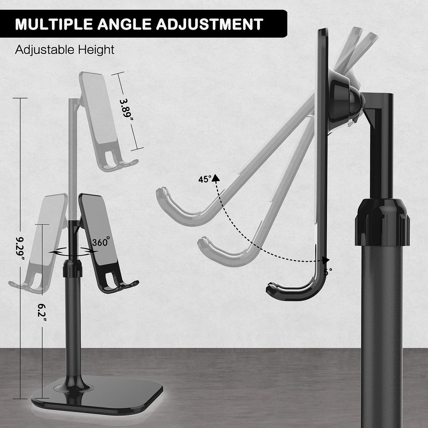 Doboli Cell Phone Stand, Phone Stand for Desk, Phone Holder Stand Compatible with iPhone and All Mobile Phones Tablet