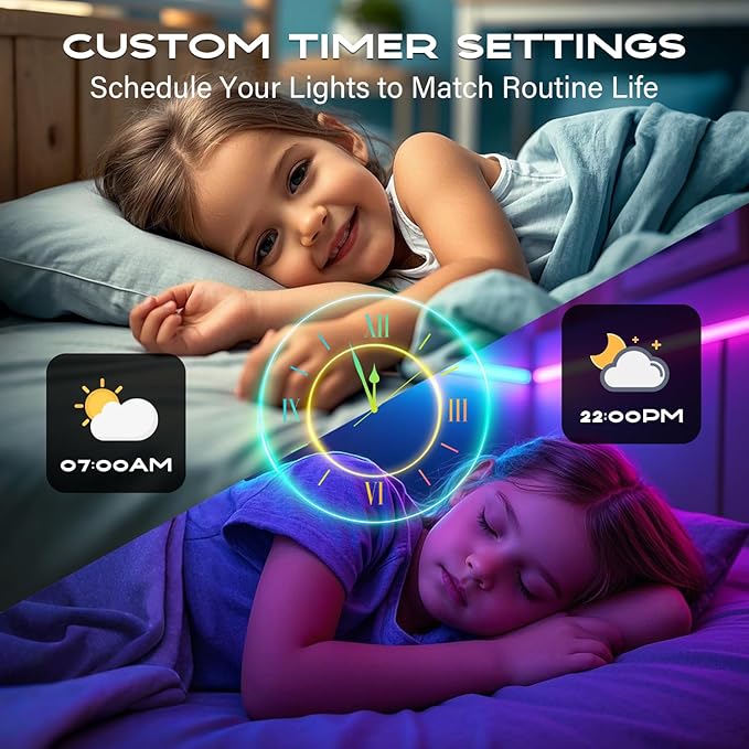 CHARKEE LED Lights 100ft USB-Powered, Music Sync RGB LED Strip Lights for Bedroom/TV Backlight/Gaming Lighting, Color Changing Bluetooth Led Lights IR Remote&App Control