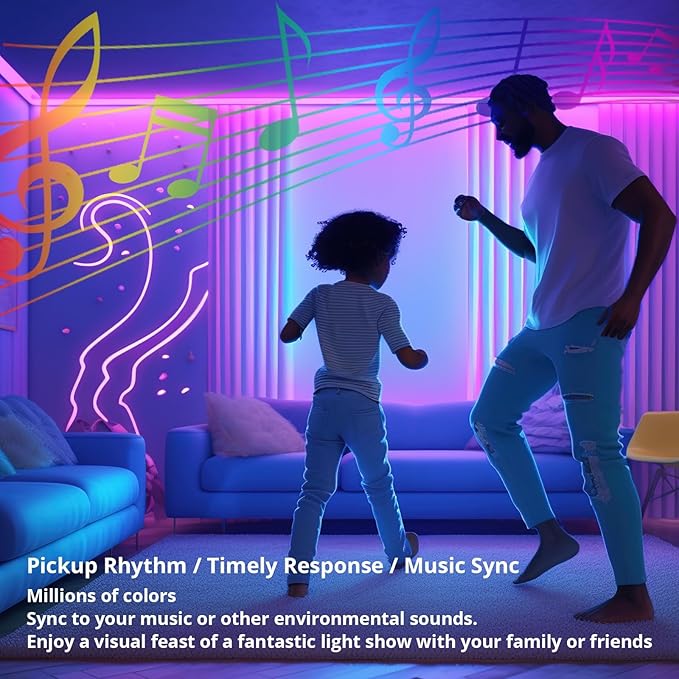 16.4ft Outdoor Smart Rope Lights, Waterproof Color Changing Christmas Lights with Remote, Connectable Design, Music Sync, Timer, Multiple Modes for Halloween, Party, Patio, Garden