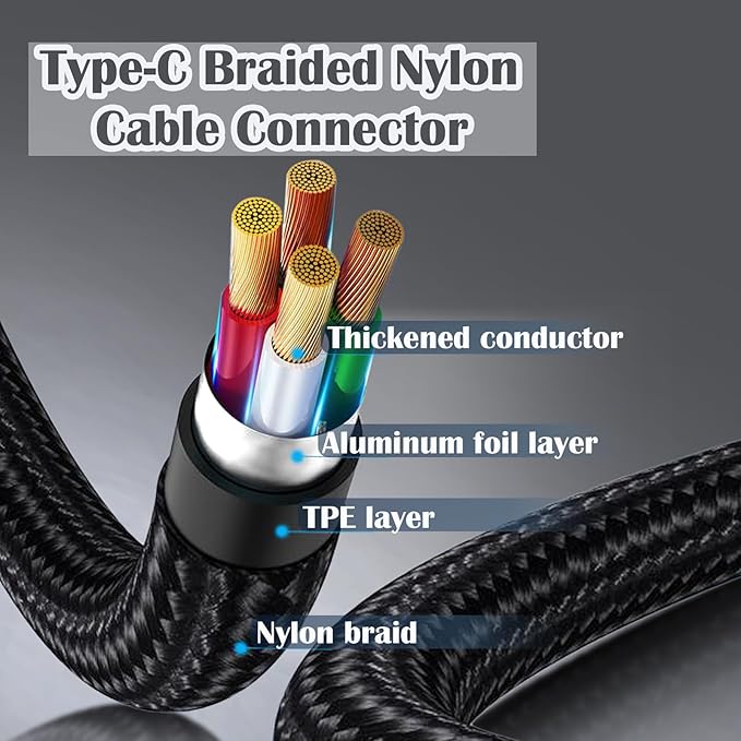 USB 3.0 to USB C Adapter, 1M/3.3FT Type-C Male to USB-A Female Converter, Type-C OTG Braided Cable Connector with Phone/Laptop/Tablet/Switch/Keyboards/Game Controllers/Printers