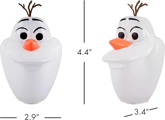 Disney Frozen Olaf Color-Changing LED Night Light, Plug-in, Dusk-to-Dawn Sensor, High/Low White, Collectors Edition, UL-Listed, Ideal for Bedroom, Nursery, Bathroom, 46693
