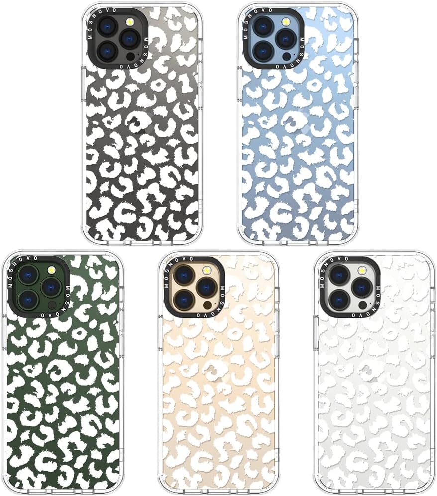 MOSNOVO Clear TPU Bumper Case for iPhone 13 Pro Max - Military-Grade Drop Protection with Anti Peel Off Tech - White