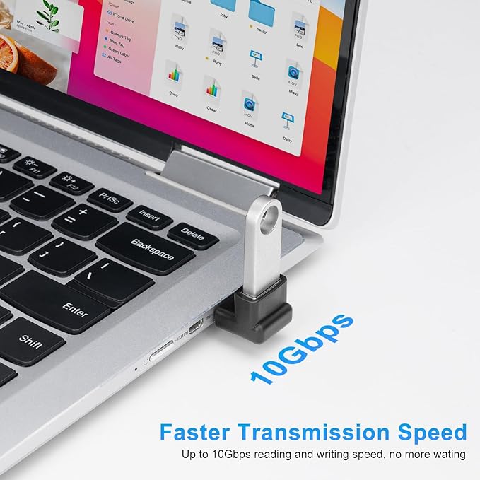 USB 3.1 Adapter 90 Degree (2 Pack), Up and Down Angle 90 Degree USB3.1 Type A Male to USB-A Female Adapter USB Coupler Adapters, Fast Charging Converter OTG (USB 3.1 Up Down)