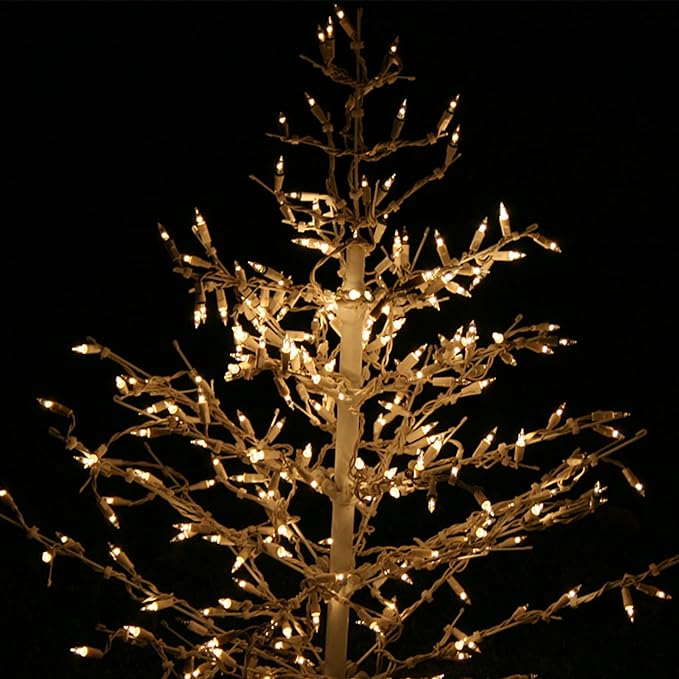 Christmas Lights, Clear Outdoor Lights, White Wire 150-count Lights 120V UL Certified Incandescent Mini String Light, Connectable for Xmas Tree Wreath Home Patio Holiday Party Garden Decorations