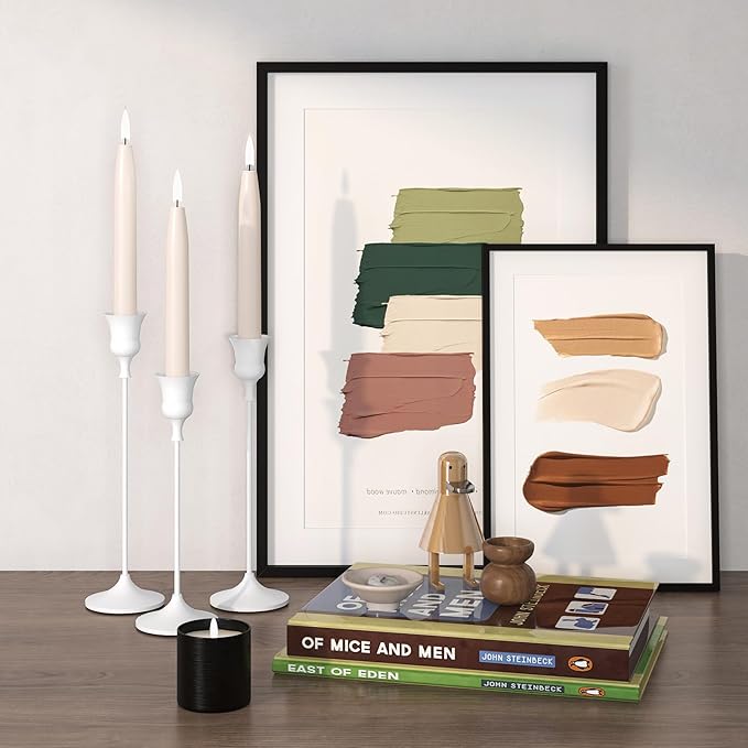 Candlestick Holders White, 6 Packs Taper Candle Holder for Candlesticks, Candle Sticks Holder Decor for Home Decor
