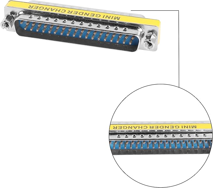 MEIRIYFA DB37 37 Pin Gender Changer D-SUB 37Pin Male to Male Coupler Serial Cable Gender Changer VGA Adapter Connector-2PCS (Male)